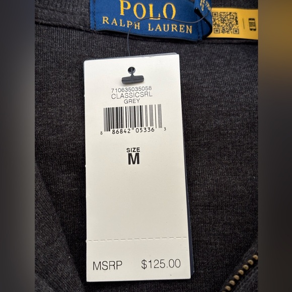 Ralph Lauren Men's Dark Gray Zip-Up Sweater - Picture 3 of 7